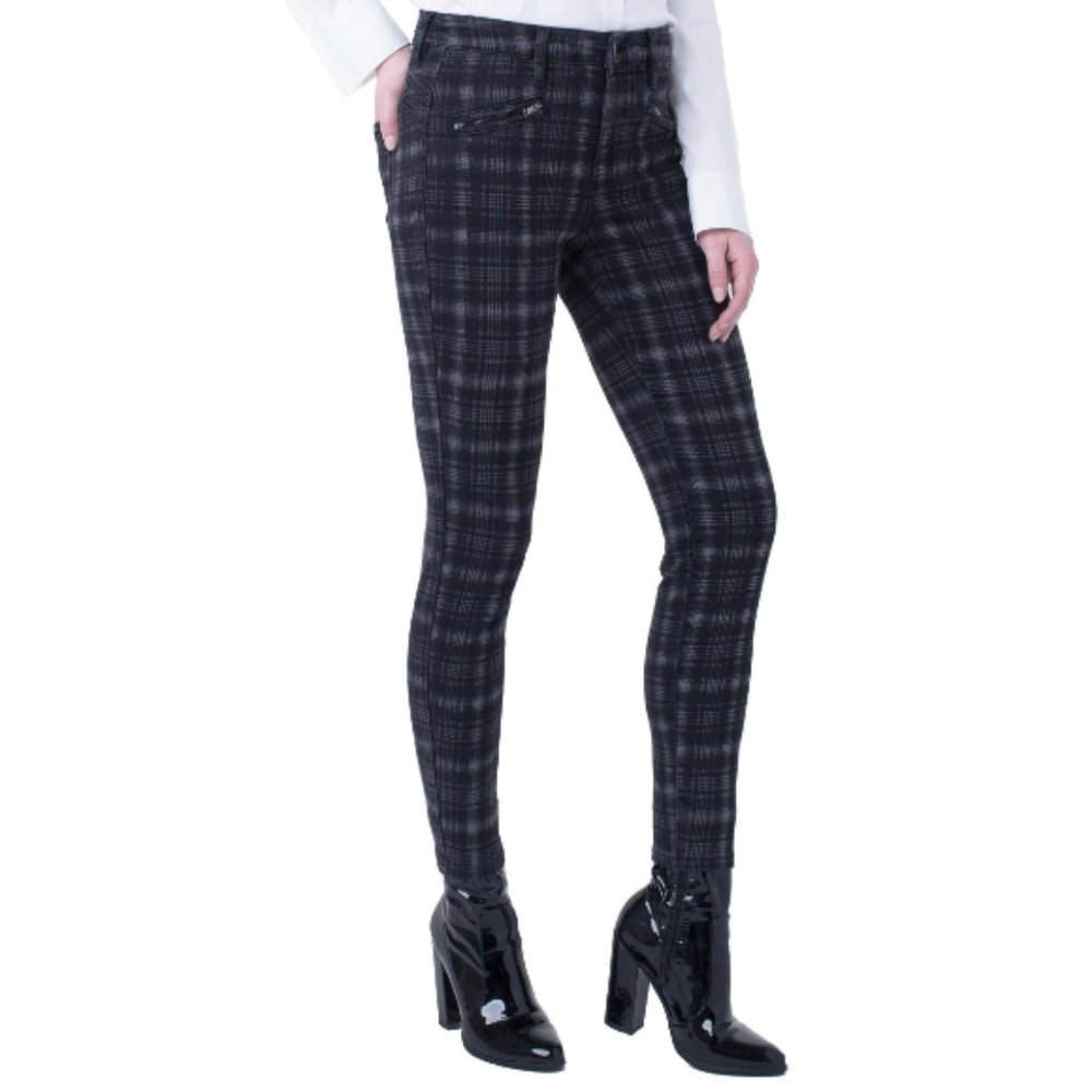 NWT Liverpool Ankle Crop Plaid Skinny Jeans Size 12/31